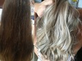 Antes y después #balayagedhair #beiges #look #lisaplex™ mayosther peluquería pide tu cita para tener el gusto de atenderte