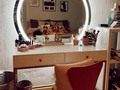 Quién dijo que tienen que ser ⏹? 👀VANITY CHARLOTTE + “O” MIRROR. 💫. ALUCINANTEEEE!!! 🤩🤩🤩. . Un espacio en habitación para @caroesquivias 🌸