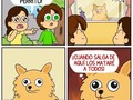 Jajajajajja quien más tiene un pequeño asesino en casa?  Crédito @alfredo_toons