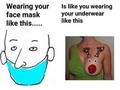 No te pongas la mascarilla así - para mas chistes: Click aqui