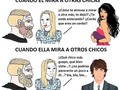 Si miras más de la cuenta a una chica, estás perdido, si es ella quién lo hace, no pasa nada - para mas chistes: Click aqui