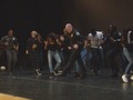 Knoxville police officers dance with Austin-East HS students
