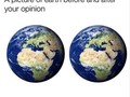 Una foto de la tierra antes y después de tu opinión 🤪