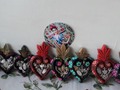 Corazones milagritos pintados a mano por artista plástica mexicana !! 14 x 9 cms.  20 % off 🔥🕚👏 Antes $ 15.000 ❌❎✋ Ahora $ 12.000 ✔😍❤😲 🎄🎅🎁🙏
