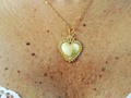 Detente baño de oro  Cadena 20 o 27 cms  Corazón 2.5 cms  Precio $ 15.000