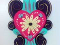 Milagroso rococó, pintado a mano Por artista plástica mexicana  30 x 25 cms $ 25.000