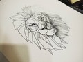 #leon #lion #geometric #sketch in progress...