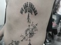 #arrow #tattoo #letteringtattoo #blacktattoo @lienzovivo #bogota #colombia