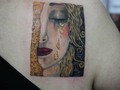 Representación de la obra "Freya's Tears of Gold " del artista austriaco Gustav Klimt . . . . . . . #colortattoo #tattoo #gustavklimt #klimt #tatuaje #inkedup #inkedgirls #masterpiece #photooftheday #miloguecha #tattooartist #lienzovivo @lienzovivo #bogotá #colombia