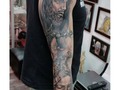 Como se fue / Como llegó  Restauración de tatuaje...  #tattoo #restoration #restorationtattoo #jesus #mary #maria #religion #blackandgreytattoo #miloguecha #bogota #colombia #lienzovivo #tattooshop @lienzovivo