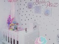Sueñitos de amor para Maria Paz, mobiliario, lencería y decovinilos.