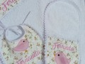 Set de toalla, babero y sacagases .