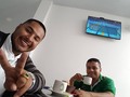 #olimpicos #capuchino mientras llueve en la meseta de chaparral un bn café con un gran amigo