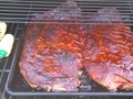 Ribs & corn cooking