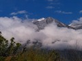 peeking peak - Jobs' Peak peers over the clouds just after sunrise