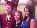 My nephew graduated high school last night! He is Salutatorion of his class, won several scholarships including the medal for being a Scholar-Athlete, and gave a rousing commencement speech that brought roars of cheers from the audience. He poses here with Miss Reno's Outstanding Teen and Miss Truckee Meadows ... the beauty queens are better known as his sisters!