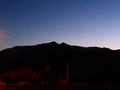 Mountain Silhouette Job's Peak against the night sky. Eastern Sierras NV