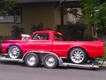 Hot August Nights - Carson Valley Poker Run - red pickup truck. #han2015