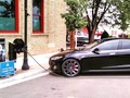 and...a little something new... Tesla spor charging its batteries at the Minden charging station. Hot August Nights  Carson Valley Poker Run #han2015