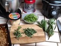 Pesto Time! Picked fresh basil this morning to make pesto cubes. I'll freeze the pesto in an ice tray and keep them frozen for use this winter.