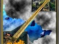 When the boundaries of reality and surreality become blurred, suspend your disbelief in one so you can touch the other! - OOB edit of my cataract footbridge photo from walkabout near Launceston Tasmania