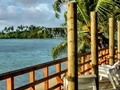 Looking across Muri Lagoon from Vara's hostel on Rarotonga in the Cook Islands of the South Pacific. #traveler #travelblogger