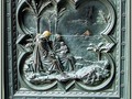 Holy Family In Egypt One of the panels from the bronze door of the Basilica in Firenze Italy #travel #travelblogger
