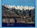 Living on the Edge - the city of Fira clings to the edge of the caldera on the island of Thira (Santorini) Greece