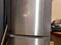 ‼️O.M.G‼️ 🎅 #SANTA 🎅  arrived early ⏰️ and his sleigh looked a lot like a new, Blue Ford F-150 4X4 pick'em-up truck loaded with a shiny new bottom freezer refrigerator‼️ The fridge that came with the townhouse was old, very small, and missing parts like veggie drawer and railings on the door shelves ... well ... the shiny, and even sparkly, new fridge with its "smudge-proof" brushed stainless steel doors is not huge by current fridge standards, but it's 40% bigger than the old fridge, in fact, the new fridge's cool compartment is as many ft³ as the entire old one's fridge&freezer! And it has all of its drawers and shelves! Plus cool LED lighting, touch controls, an alarm goes off if you leave the door open too long ...hey! I was pulling the factory tape and film off the shelves! And besides being a reasonable size (19ft³ total) it has my preferred layout - bottom pull-out freezer drawer so the fridge is much more easily accessed and my salad fixings are no longer at floor level!!! The NEW refrigerator is my xmas present from various family members chipping in. I was at HomeDespot on Saturday and saw this nice refrigerator, which was a December Special discount from $1100 down to $698 ... hang on, it gets even better! ... the holiday special discount was then matched by our electric company (NV Energy) with a $400 InstantRebate at the register, making the brand spanking new shiny and sparkly bottom drawer freezer-refrigerator just $298+tax! ‼️Thanks 🎅 Santa‼️ ‼️‼️‼️ 🎅🎅🎅