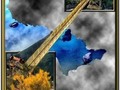 Bridging the Sky -- an #OOB edit of the Launceston Tasmania Cataract foot bridge. (Out-of-Bounds)