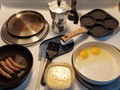 Brekkie #redo . . .  A rare morning repeat performance:  I did have some leftover Potato Pancake batter from yesterday's breakfast, but the noteworthy addition is the week early arrival of my latest box of #Kitchen #Gadgets . . . this time coming from another new online shopping challenger (#Shein) of the likes of Temu & Wish to the old guard of eBay & Amazon. [some crazyazz deals I'll present later] This 2nd presentation of Potato Pancakes is because of my new $1.58 pan (yes, you read i, and other sellers were asking up to $18.00!) So at this price I had to try it!!! (when I get bored with it, it'll go in the yard sale box for a buck or three and I might even make a profit!) #TodaysBrekkie #PotatoPancakes #breakfast #pan #shein #wish #temu #ebay #amazon