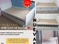 ¡OFERTAS! CAMA TWIN CON AUXILIAR  Modelo Juvenil  Color :Blanco Fabricada en mdf forrado  resistentes  fácil de sacar la cama auxiliar medida de colchón para cama estándar( no incluye) prestamos el servicio de acarreo e instalación  ¡SI TU LO IMAGINAS, CLARO QUE ES POSIBLE! Atendemos tus dudas y cotizaciones al DM📲 #panama #panamacity #camas#habitacionesjuveniles#habitaciones#hogar#auxiliar#twin