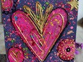 Más corazones llenos de brillos y colores ... Trio de mini cuadros de 12x 12 cm..  #valentinacarrero #creadoradearte #Corazónes #amor #alegría #colores #magia #paz #maturin #Venezuela #cuadros #arte #pinturas