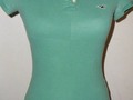 Womens HOLLISTER Green Short Sleeve Half Button Polo Shirt Top - Size Small