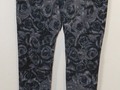 HUE Size Small Womens Multi-Blue Floral Print Athletic Casual Legging Pants