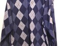 VAN HEUSEN Sz L Mens Mul Argyle 1/4 Button Long Sleeve Casual Dress Shirt