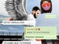 oigaaaan acabo de obtener las prácticas donde quería, y mi hermana me felicita de la mejor manera.