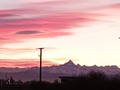 Il tramonto di oggi sul Monviso, vista da Orbassano. 30/11/2021