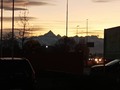 Tramonto da oggi sul Monviso, vista da Orbassano, 15 minuti dopo. 30/11/2021, un altro punto di vista.