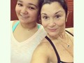 Mom & daughter,perfect partners at the gym!