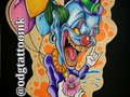 Diseño de payaso a lo new Scholl (nueva escuela) full color totalmente disponible para aquel que le guste lo exclusivo y unipersonal @yitselramirez  @emiliobodymod  @mithostattoo  @freakfactorytattooneedles  @prismacolor