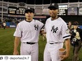 De Puerto Rico y Panama⚾ Ivan Rodriguez y Mariano Rivera ⚾ Gigantes del beisbol ⚾ Via @deportes24.7  #TBT: Los inolvidables Iván Rodríguez y Mariano Rivera, unos cuantos años atrás. 🌟🌟