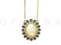 Cadena Virgen María en Rhodium Dorado con Circones y Madre Perla. #oparina #gypsy #semijoia #trendy #boho #chic #jewelry