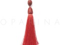 Aretes Rojos de Borlas con la Base De Color. #oparina #jewelrydesign #borlas #tassel #boho #gypsy #trendy