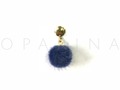 Topo de PomPom Azul. #oparina #pompom #earrings #bohochic #gypsy #trendy