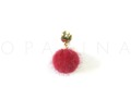 Topo de PomPom Rojo. #oparina #pompom #earrings #bohochic #gypsy #trendy