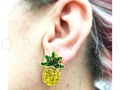 Topos de Piña en Goldfilled y Murano ! #oparina #piña #pineapple #jewelrydesign #trendy #moda #fashion #earrings