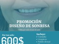 ¡SÚPER PROMOCIÓN!  DISEÑO DE SONRISA POR TAN SOLO 600$😄💙  ☑️ Incluye:  • Consulta  • Limpieza dental • Pulido dental  • Blanqueamiento  • 8 carillas de resina   ¿Quieres tener la sonrisa perfecta? No lo dudes más y aprovecha esta súper promoción💙  🗓 Válido por todo el mes de Julio para todo público mayor a 18 años   📲 Agenda tu cita a nuestro DM o WhatsApp al 04126299571  📍Estamos ubicados en Colinas de Bello Monte, subiendo por la AV. Caurimare frente al IUTIRLA. Caracas - Venezuela   Contáctanos para mayor información 🦷   #promocionodontologica #Juliodepromociones #diseñodesonrisa #carillasdentales #carillasenresina #blanqueamientodental #caracas #venezuela #odontologia #saludbucal #esteticadental #OdontoSonrisa #osonrisa #odontologiaestetica