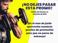 ¡Entra en acción y alcanza tus metas de entrenamiento físico con nuestra increíble promoción en Overall Workout! 💪 Del 15 de junio al 2 de julio de 2023, te ofrecemos una oportunidad única para inscribirte a precios promocionales y disfrutar de grandes descuentos. 🎉  ¡Escríbenos para más información!