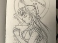 Been working on this sketch. The first sketch in my dragon sketch journal. Or probably going to be a completed image.  #anime #art #sailormoon #sailorvenus